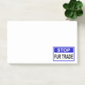 Post-it® Stop Fur Trade Panneau bleu (Bureau)