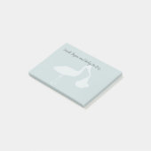 Post-it® Stork Baby shower Blue Post it Notes (Incliné)