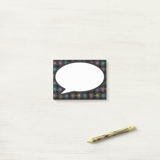 Post-it® Structure atomique Discours Buble Science (Sur un bureau)