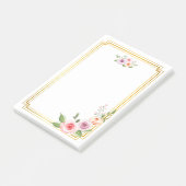 Post-it® Style aquarelle et cadre doré (Incliné)