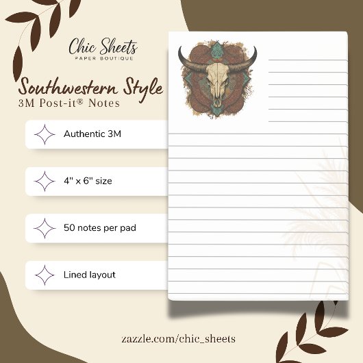 Post-it® Style Boho-Sud-Ouest Flair Ligné 3M