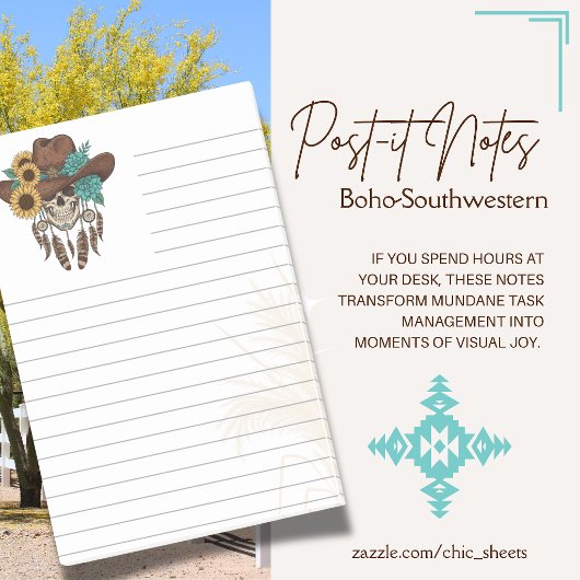 Post-it® Style Boho-Sud-Ouest Flair Ligné 3M