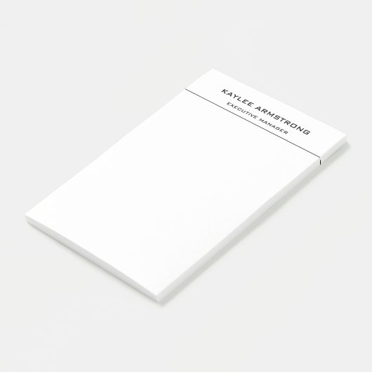 Post-it® Style classique simple blanc professionnel (Incliné)