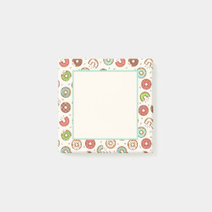 Post-it® Style coloré de Motif de beignets rétro