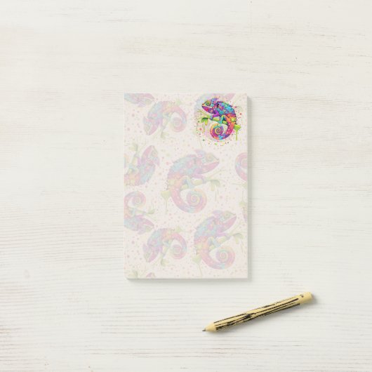 Post-it® Style d'aquarelle des teintures Chameleon (Sur un bureau)