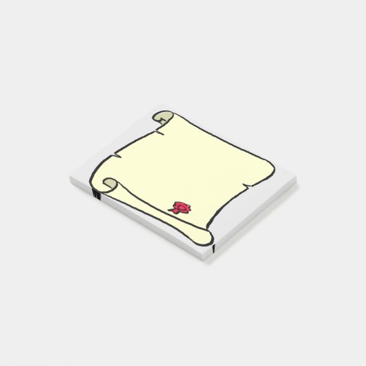 Post-it® Style de défilement d'ancien parchemin (Incliné)