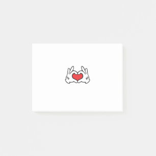 Post-it® Style de dessin à la main Coeur d'amour