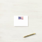 Post-it® Style de Grunge Patriotique Faded American Drapeau (Sur un bureau)