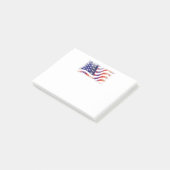 Post-it® Style de Grunge Patriotique Faded American Drapeau (Incliné)