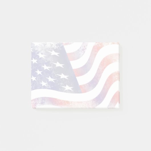 Post-it® Style de Grunge Patriotique Faded American Drapeau (Devant)