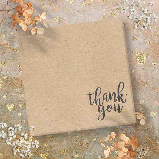 Post-it® Style de papier kraft rustique Merci