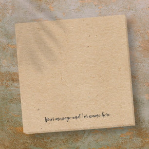 Post-it® Style de papier kraft rustique personnalisé