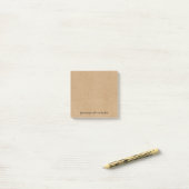 Post-it® Style de papier Kraft rustique personnalisé Boho (Sur un bureau)