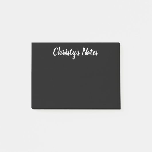 Post-it® Style de tableau noir et blanc élégant personnalis (Devant)