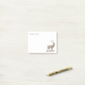 Post-it® Style d'impression typographique de coin de cerfs (Sur un bureau)