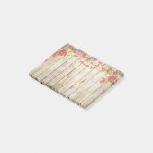 Post-it® Style Fleur Jardin Bois clôture Personnaliser (Incliné)