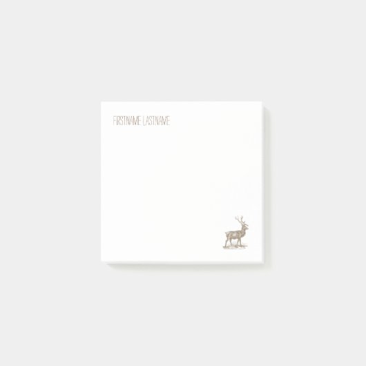 Post-it® Style Letterpress Buck Mule Deer Corner (Devant)