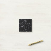 Post-it® Style marbre élégant4 - Noir et blanc (Sur un bureau)