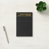 Post-it® Style moderne Editable Or Texte & Grilles (Bureau)