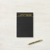Post-it® Style moderne Editable Or Texte & Grilles (Sur un bureau)