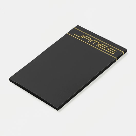 Post-it® Style moderne Editable Or Texte & Grilles (Incliné)