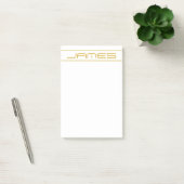 Post-it® Style moderne Editable Or Texte & Grilles (Bureau)