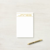 Post-it® Style moderne Editable Or Texte & Grilles (Sur un bureau)