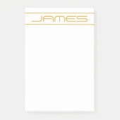 Post-it® Style moderne Editable Or Texte & Grilles (Devant)
