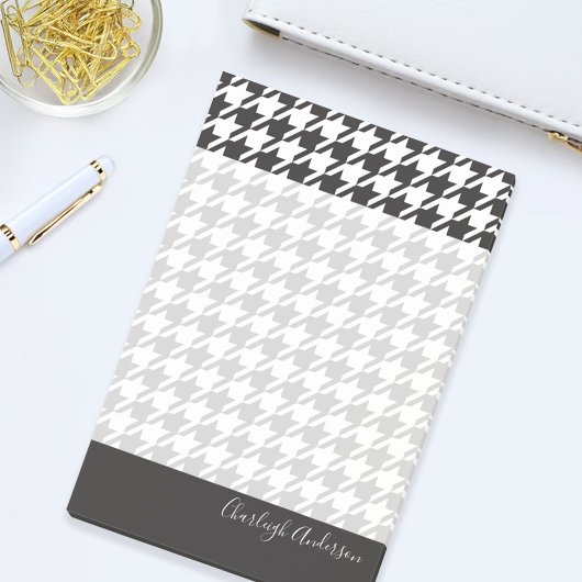 Post-it® Style moderne noir et blanc Houndstooth