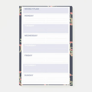 Post-it® Style planificateur Floral Weekend