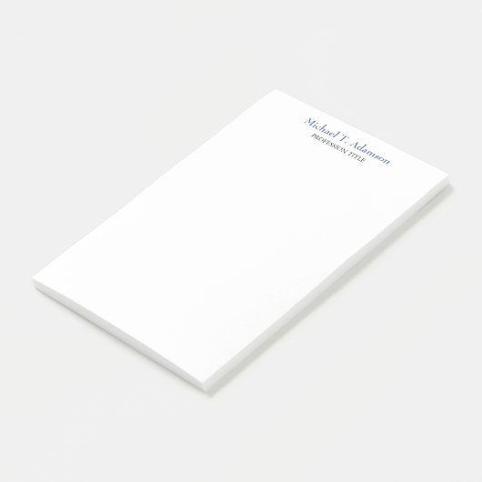 Post-it® Style rétro Élégant Plaque blanche simple (Incliné)