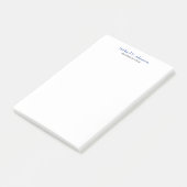 Post-it® Style rétro Élégant Plaque blanche simple (Incliné)