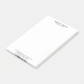 Post-it® Style rétro Élégant Plaque blanche simple (Incliné)