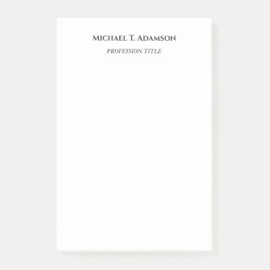 Post-it® Style Rétro Élégant Simple Noir & Blanc (Devant)
