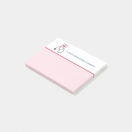 Post-it® Stylish Grey Nursing Stethoscope Illustration (Incliné)