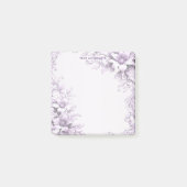 Post-it® Stylish Purple Flowers Post it Notes (Devant)