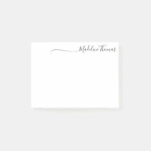 Post-it® Stylish tendance Nom de calligraphie noir (Devant)