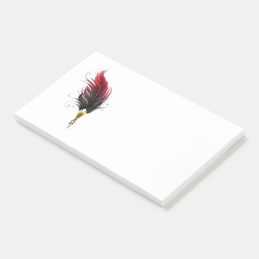 Post-it® Stylo rouge en plumes avec nib or (Incliné)
