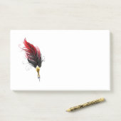 Post-it® Stylo rouge en plumes avec nib or (Sur un bureau)