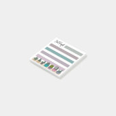 Post-it® Succulentes & Cactus en pot avec lignes arc-en-cie (Incliné)