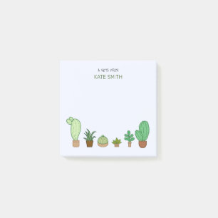 Post-it® Succulents et cactus illustrés mignons