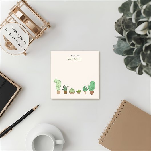 Post-it® Succulents et cactus illustrés mignons