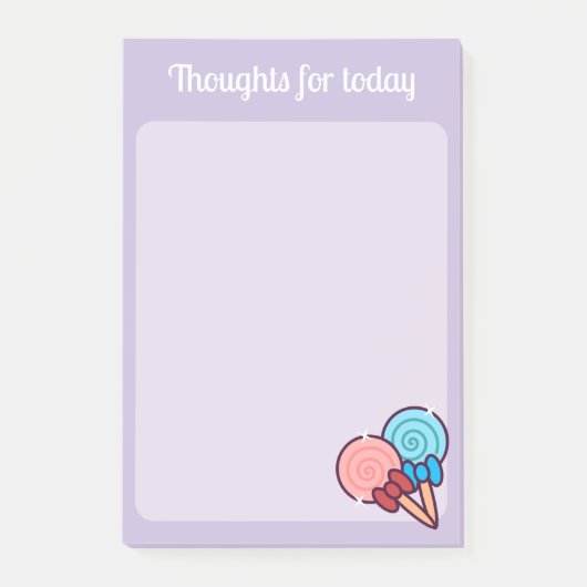 Post-it® Sucettes Kawaii Sweets (Devant)