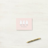Post-it® Sucettes roses blanches (Sur un bureau)