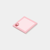 Post-it® Sucré délicieux gâteau cerise sur rose (Incliné)