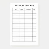 Post-it® Suivi de paiement personnalisé (Devant)