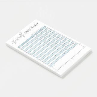 Post-it® Suivi Hebdomadaire Minimaliste Bleu Pastel des Hab
