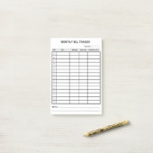 Post-it® Suivi mensuel personnalisé des factures (Sur un bureau)