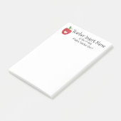 Post-it® Sujet d'insertion du coeur rouge de pomme le plus (Incliné)