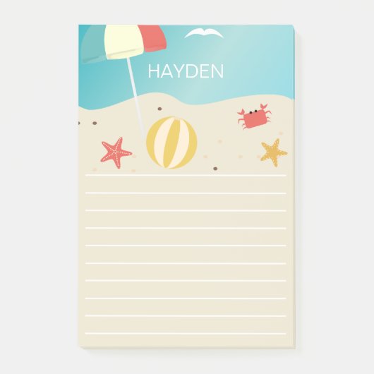Post-it® Summer Beach Bord de mer Personnalisé (Devant)